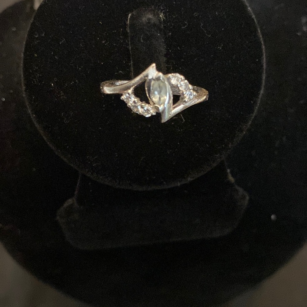 Sterling Silver Promise Ring - Gem